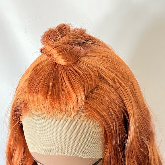24” Cool Copper Color 13x2.5 Lace Front Wig for Daily Wear/Halloween/Events - Picture 3 of 12